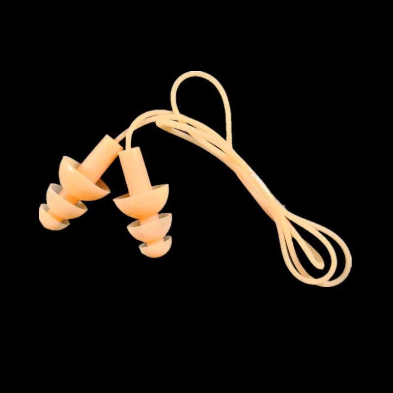 Soft Silicone Ear Plug with Elastic Lanyard – Waterproof & Noise-Reducing for Swimming, Water Sports & Daily Use!