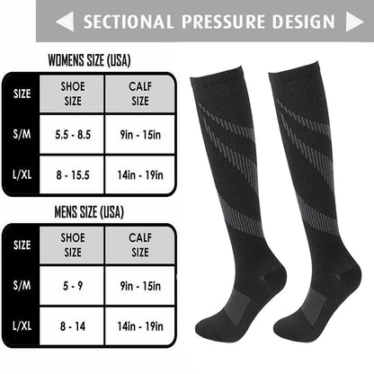 Compression Socks for Varicose Veins – Support Stockings for Nurses, Athletes, Diabetics & Outdoor Activities
