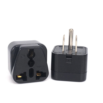 USA, Canada Universal Travel Plug Adapter (Type B) -Convert Europe, UK, India, Australia to American Socket - Round to Flat Pin