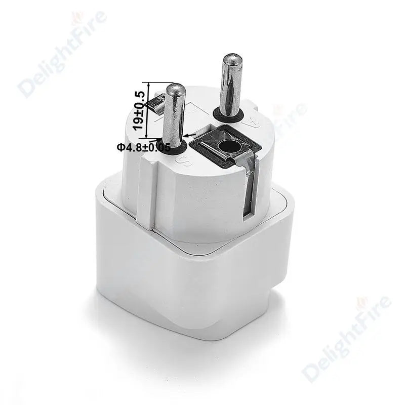 KR Plug Adapter – Universal Travel Adapter AU/UK/US to EU Type E/F Socket | France, Spain, Germany Compatible AC Power Outlet