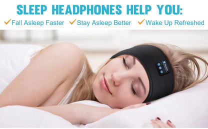 Sleep Eye Mask with Bluetooth 5.0 Headphones Soft Elastic Comfortable Headband ASMR Sleeping  Band 10H Music