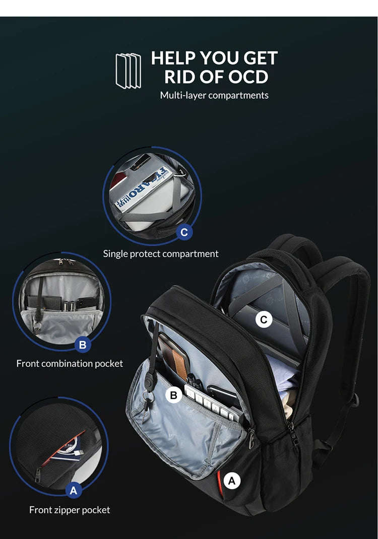 Tigernu New Multifunction Anti theft Men Backpack Bag USB Charging Travel Backpacks Male Laptop Backpack Bag  For Teens Rucksack