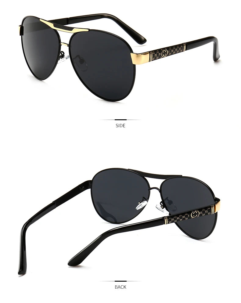 Retro Pilot Polarized Sunglasses – UV400 Alloy Frame Shades for Men & Women ✨🚘