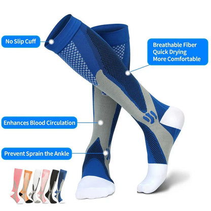 Compression Socks for Varicose Veins – Support Stockings for Nurses, Athletes, Diabetics & Outdoor Activities