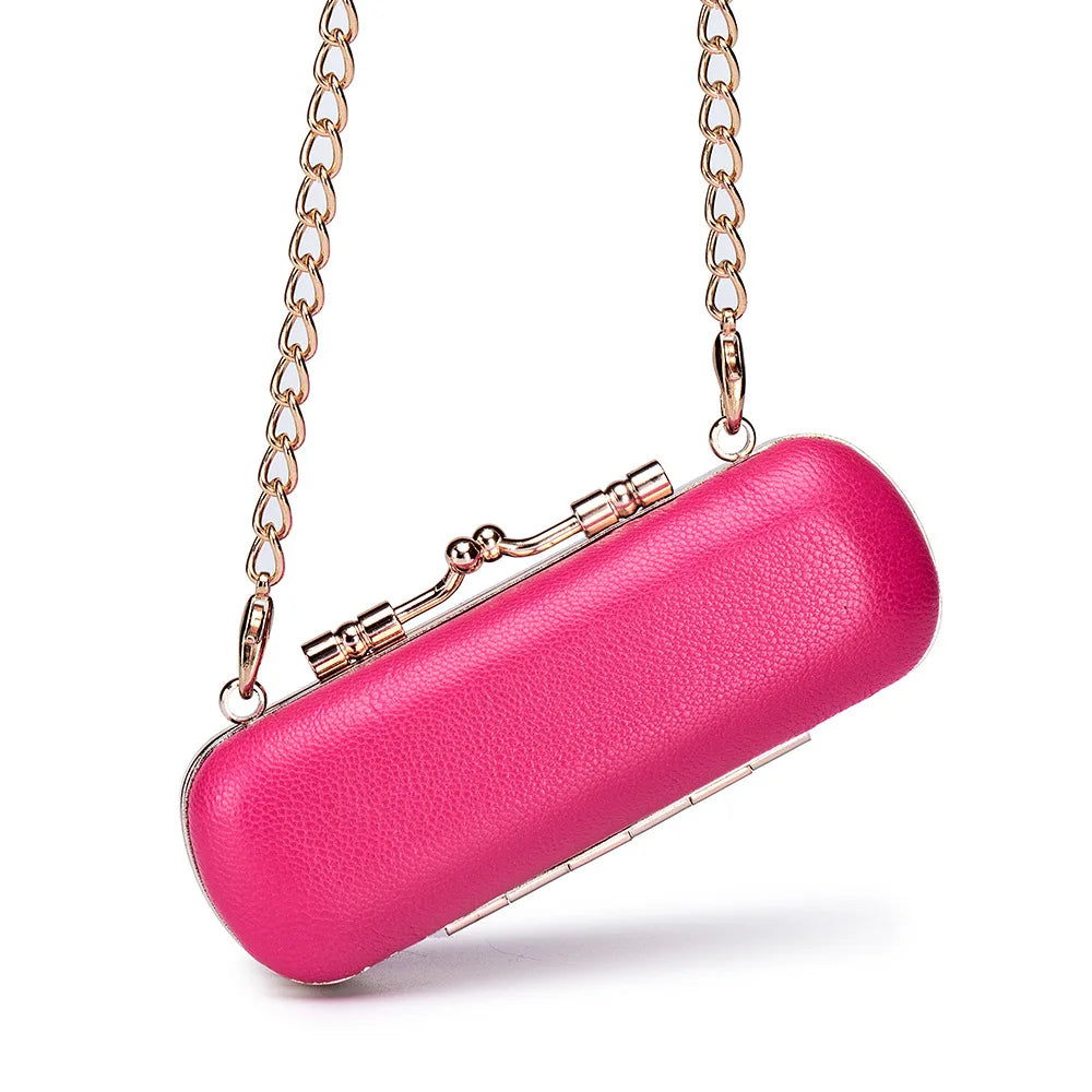 Luxury Sheepskin Mini Lipstick Case – Portable Cosmetic Box with Mirror