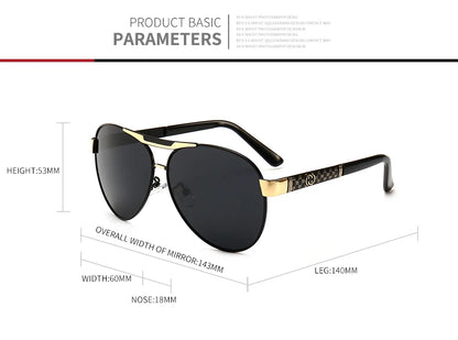 Retro Pilot Polarized Sunglasses – UV400 Alloy Frame Shades for Men & Women ✨🚘