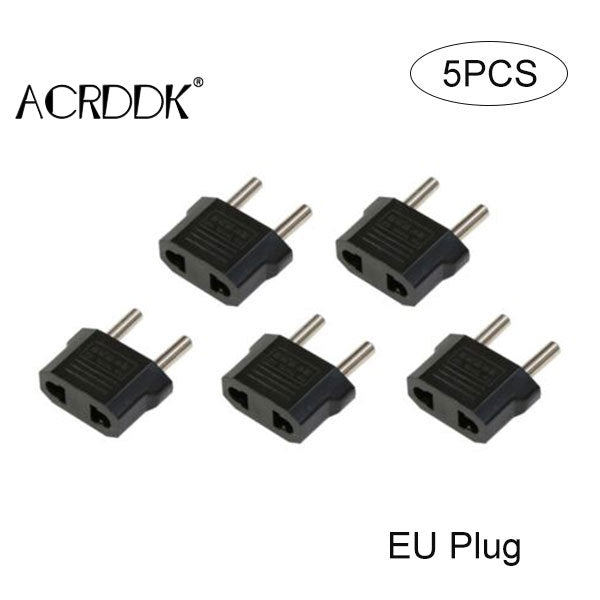 5PCS 110V to 220V Travel Adapter – EU/US Plug Converter for Home & Outdoor Use