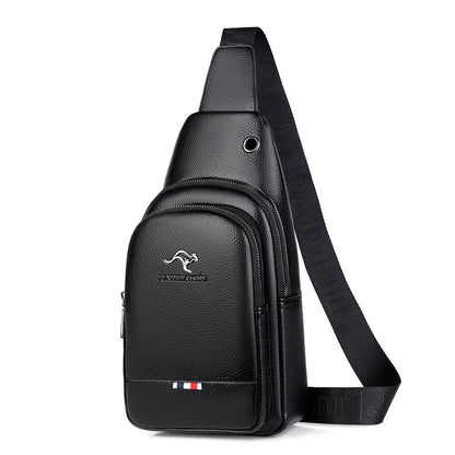 Men's Luxury PU Leather Chest Bag – Vintage Crossbody Shoulder Bag for Business & Casual Use