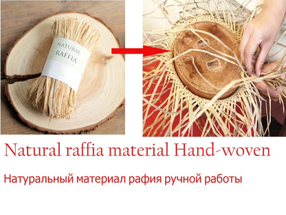 Women Summer Natural Raffia Straw Hat Girl Fashion Ribbon Floppy Shading Panama Wide Brim Sun Hats Gilrs Holiday Beach Hat