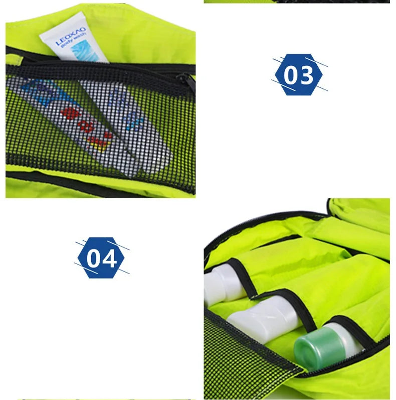 Large Waterproof Travel Makeup Bag – Unisex Cosmetic Organizer & Toiletry Case