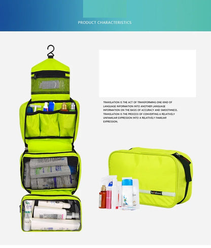 Large Waterproof Travel Makeup Bag – Unisex Cosmetic Organizer & Toiletry Case