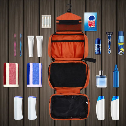 Large Waterproof Travel Makeup Bag – Unisex Cosmetic Organizer & Toiletry Case