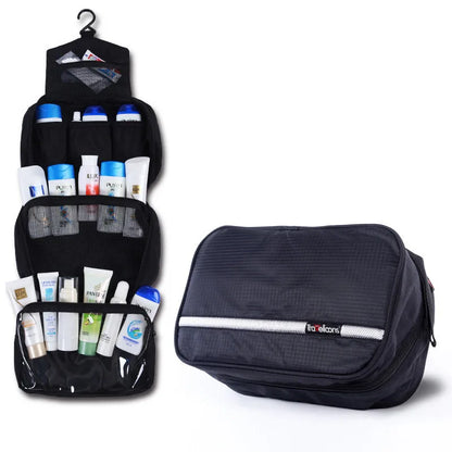 Large Waterproof Travel Makeup Bag – Unisex Cosmetic Organizer & Toiletry Case