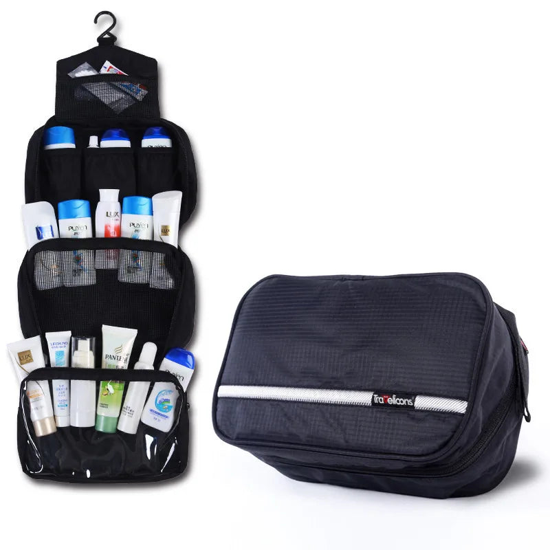 Large Waterproof Travel Makeup Bag – Unisex Cosmetic Organizer & Toiletry Case