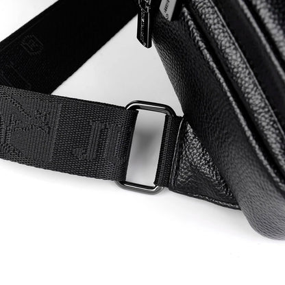 Men's Luxury PU Leather Chest Bag – Vintage Crossbody Shoulder Bag for Business & Casual Use