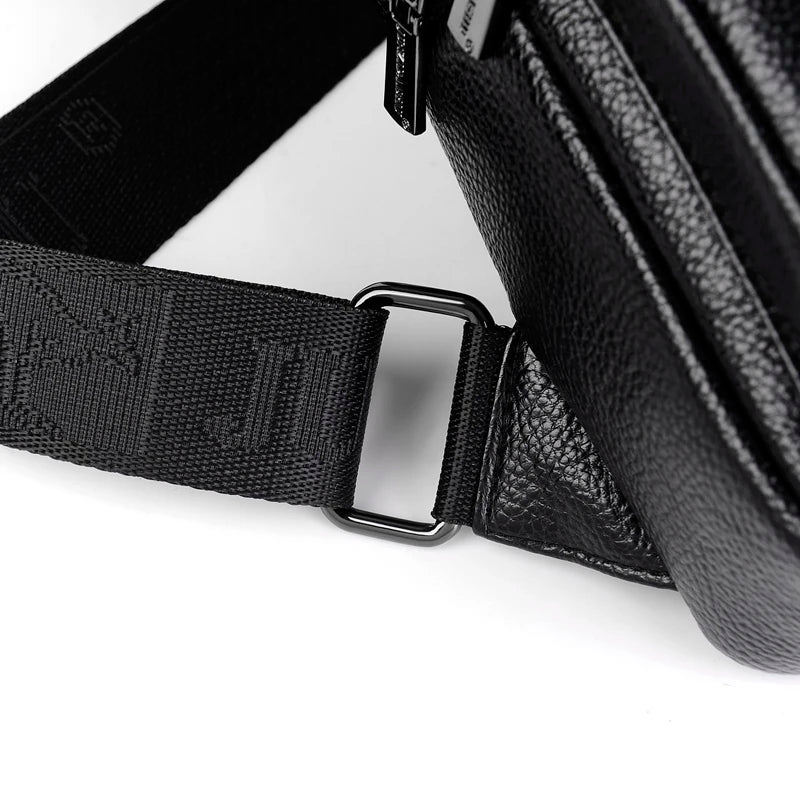 Men's Luxury PU Leather Chest Bag – Vintage Crossbody Shoulder Bag for Business & Casual Use