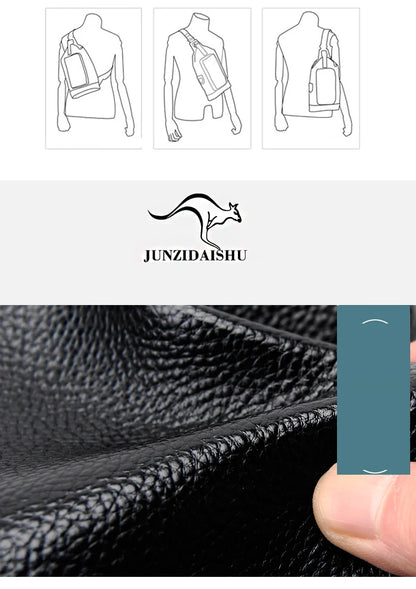 Men's Luxury PU Leather Chest Bag – Vintage Crossbody Shoulder Bag for Business & Casual Use