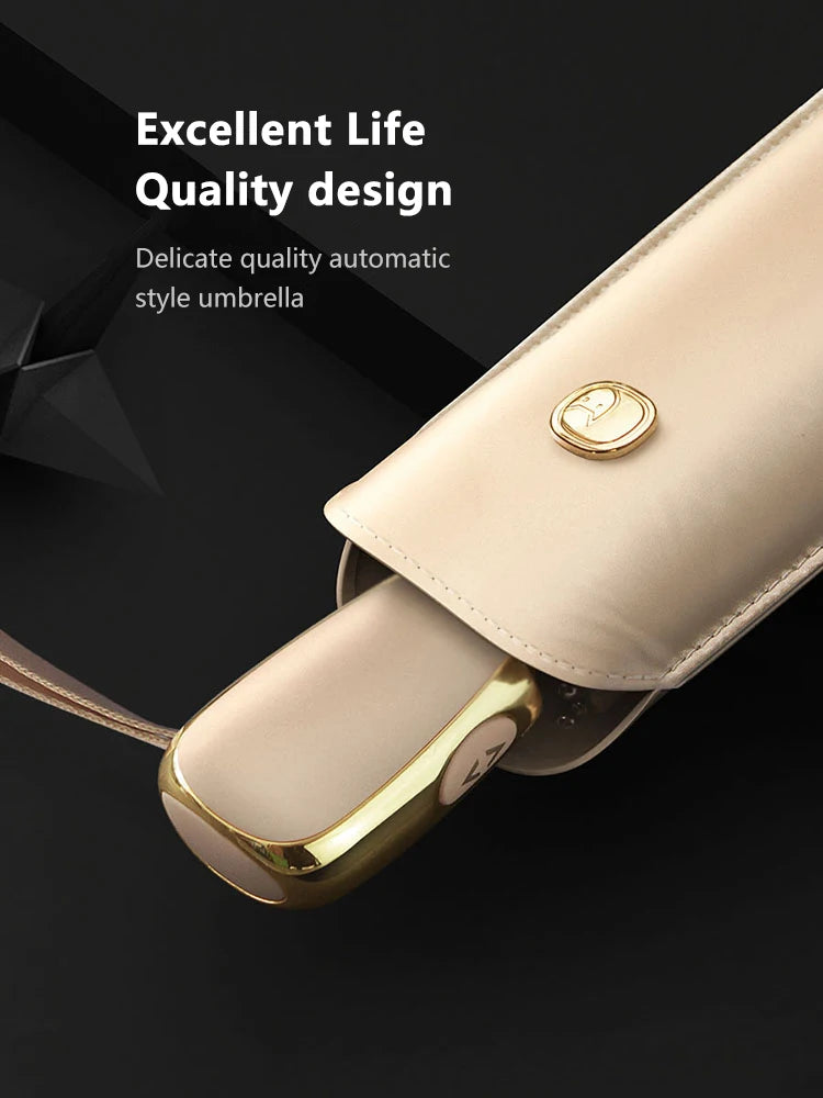 OLYCAT Flat Automatic Umbrella Woman Ultralight Travel Sun Umbrella Luxury Anti UV Portable Parasol Umbrella