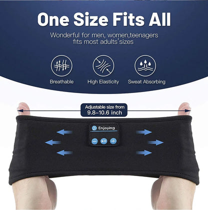 Sleep Eye Mask with Bluetooth 5.0 Headphones Soft Elastic Comfortable Headband ASMR Sleeping  Band 10H Music