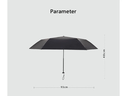 Parachase Ultra-light  Folding Umbrella 111g Only Anti UV Travel Light Sun Umbrella Windproof Carbon Fiber Portable Parasol 6K