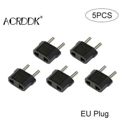 5PCS 110V to 220V Travel Adapter – EU/US Plug Converter for Home & Outdoor Use