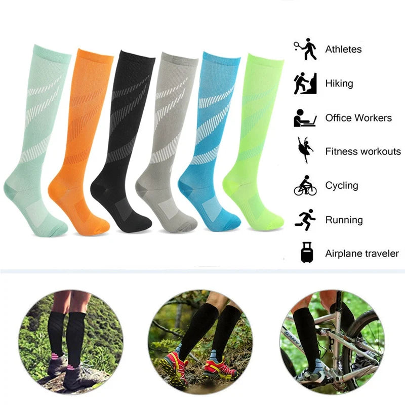 Compression Socks for Varicose Veins – Support Stockings for Nurses, Athletes, Diabetics & Outdoor Activities