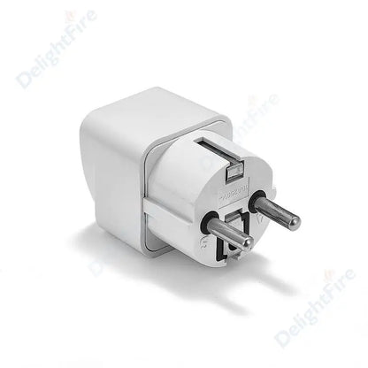 KR Plug Adapter – Universal Travel Adapter AU/UK/US to EU Type E/F Socket | France, Spain, Germany Compatible AC Power Outlet