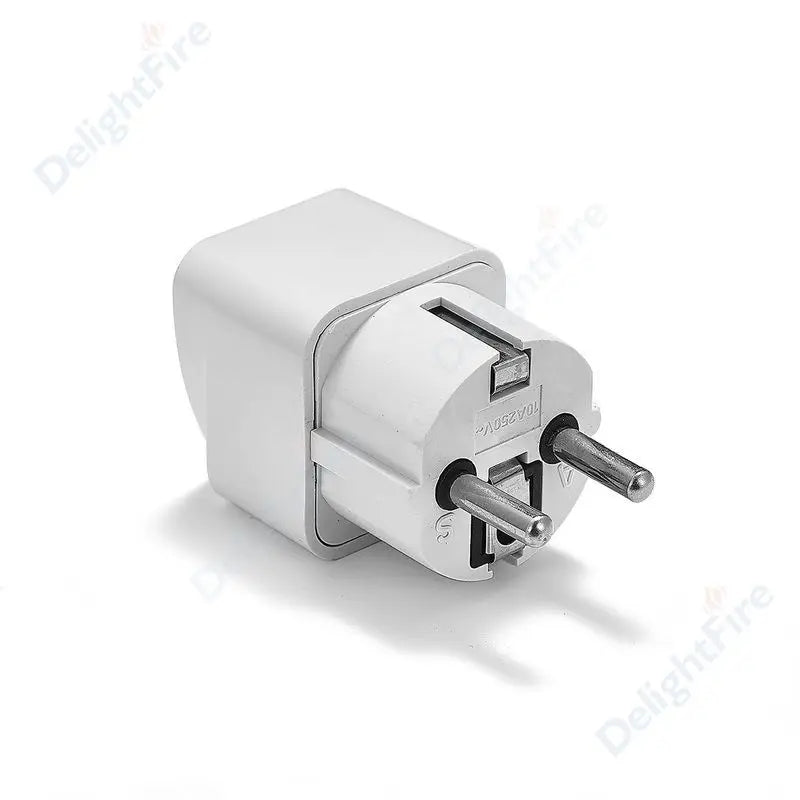 KR Plug Adapter – Universal Travel Adapter AU/UK/US to EU Type E/F Socket | France, Spain, Germany Compatible AC Power Outlet