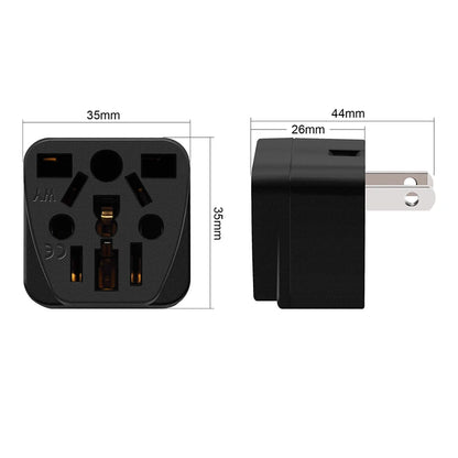1PCS Universal German Russia AU UK Kr EU to US AC Power Socket America Plug US Travel Charger Japan Adapter Converter Type B 10A