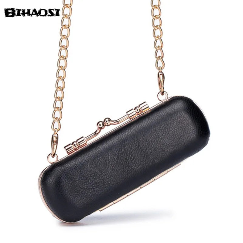 Luxury Sheepskin Mini Lipstick Case – Portable Cosmetic Box with Mirror