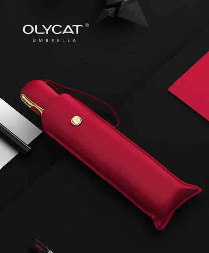 OLYCAT Flat Automatic Umbrella Woman Ultralight Travel Sun Umbrella Luxury Anti UV Portable Parasol Umbrella