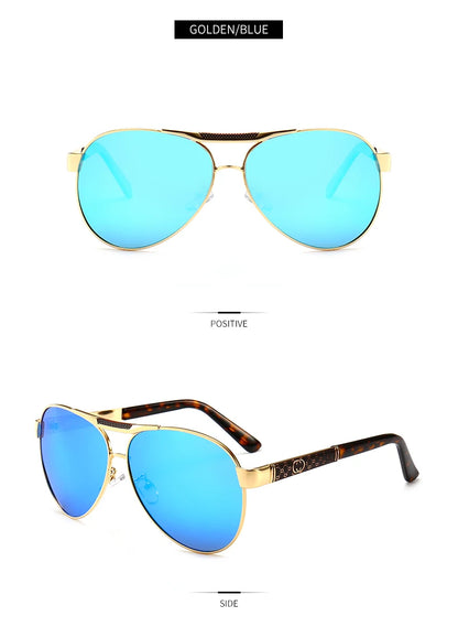 Retro Pilot Polarized Sunglasses – UV400 Alloy Frame Shades for Men & Women ✨🚘