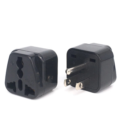 USA, Canada Universal Travel Plug Adapter (Type B) -Convert Europe, UK, India, Australia to American Socket - Round to Flat Pin