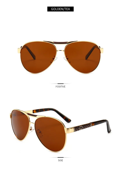 Retro Pilot Polarized Sunglasses – UV400 Alloy Frame Shades for Men & Women ✨🚘