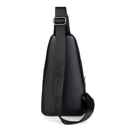Men's Luxury PU Leather Chest Bag – Vintage Crossbody Shoulder Bag for Business & Casual Use