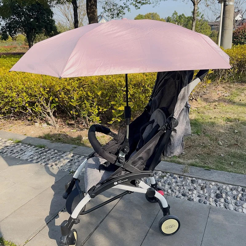 Universal Baby Stroller Umbrella Adjustable Pram Shade Umbrella Uv Sunshade For Stroller Accessories Foldable Parasol for Travel