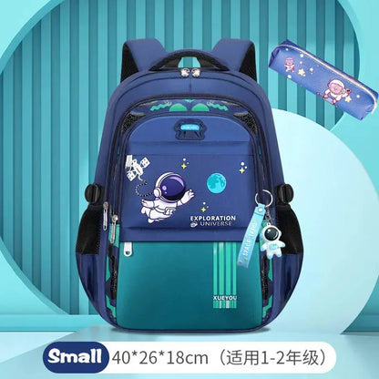 Astronaut-Themed Waterproof School Backpack – Lightweight, Spacious & Spinal Protection Design for Boys!