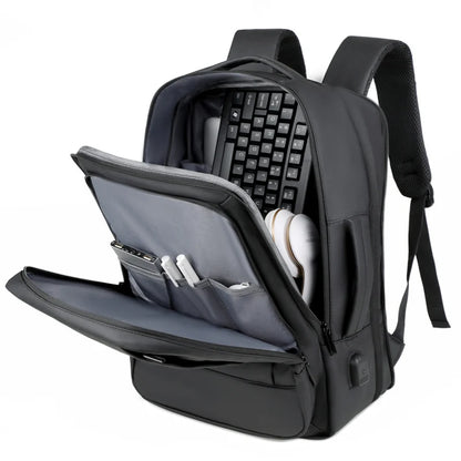 Rilibegan Men Travel Backpack Expand Oxford Big Capacity USB Charge Business Male Backpacks Computer Men Backpacks
