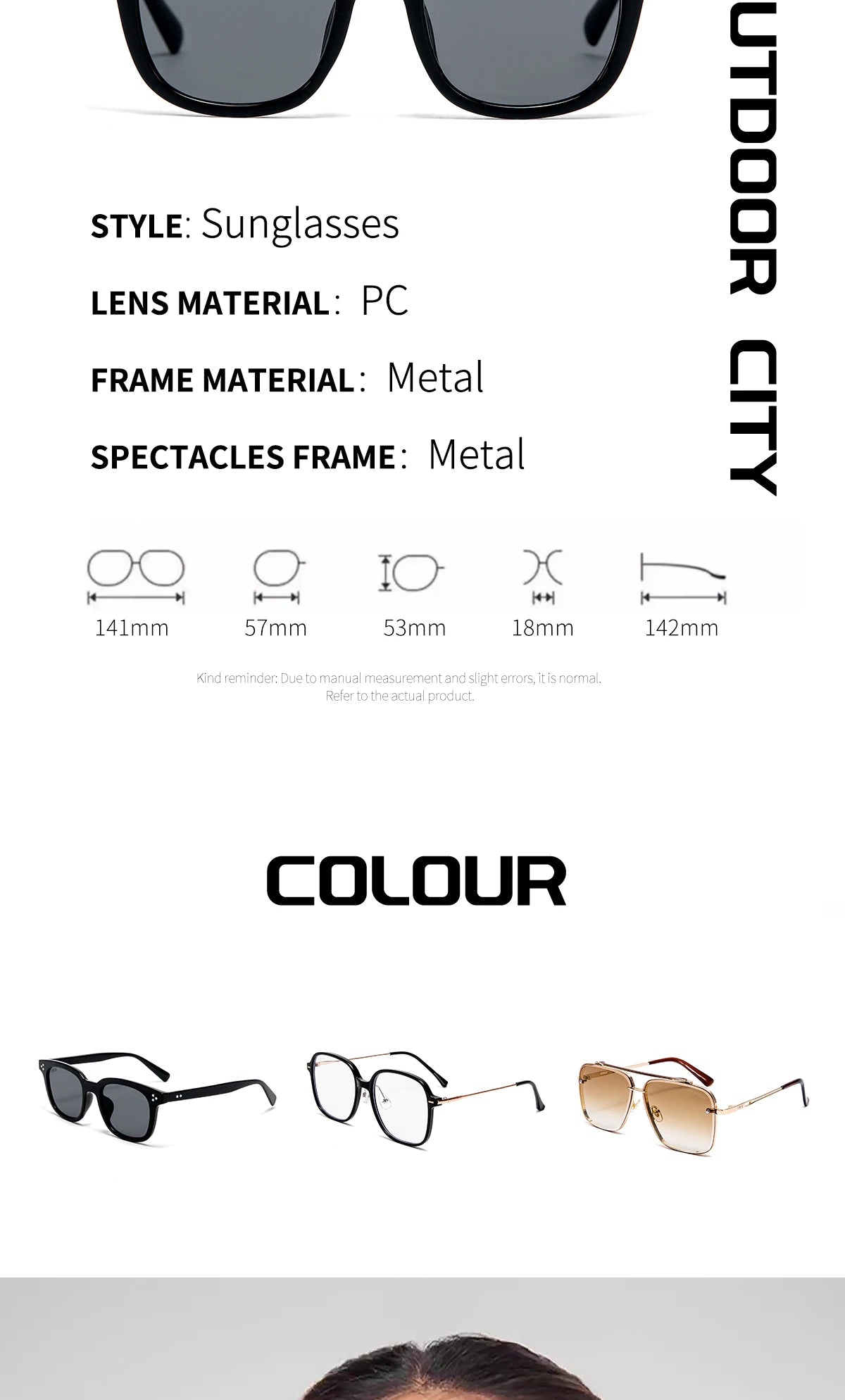 CHCH Sunglasses New Large Frame Gradient Women's Toad Glasses Men's Outdoor Fashion Glasses Beach Glasses