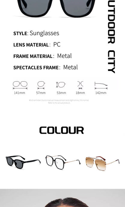 CHCH Sunglasses New Large Frame Gradient Women's Toad Glasses Men's Outdoor Fashion Glasses Beach Glasses