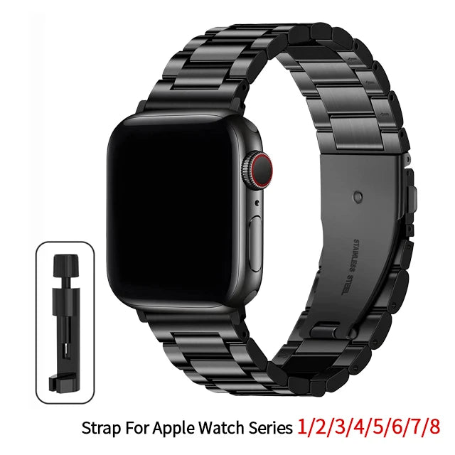 Premium Stainless Steel Strap for Apple Watch – Elegant Metal Bracelet (Ultra/Series 10/9) ✨