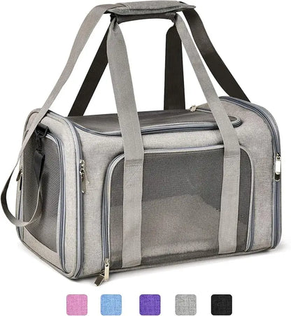 Cat Carriers Dog Carrier Pet for Small Medium Cats Dogs Puppies up to 15 Lbs, TSA Airline Approved Soft Sided