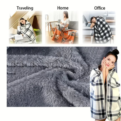 Cozy Wearable Flannel Blanket – Soft, Warm & Perfect for Home, Office & Travel Comfort!