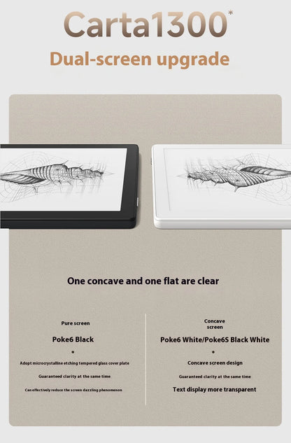 Boox Poke 6 & Poke 6S E-Readers – 6-Inch Portable E-Ink Screen Tablet for E-Books & Note-Taking