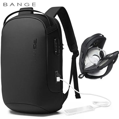 Bange Anti-Theft Backpack for Men – 15.6-inch Laptop Travel Backpack, Fashion Waterproof School Bag