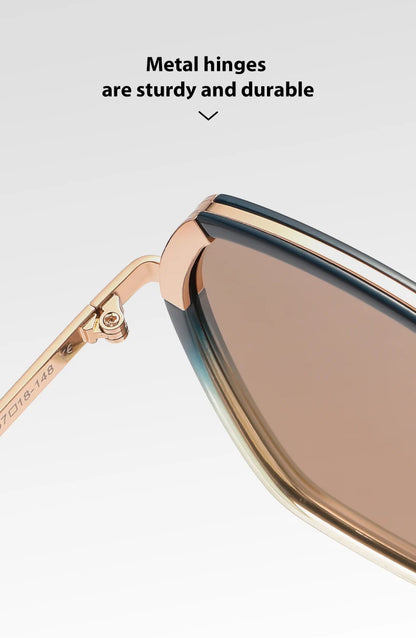 New Polarized Sunglasses Women UV400 Sun Glasses Men Metal Eyeglasses Frame Driving Beach Party Travel Anti Glare Shade Eyewear
