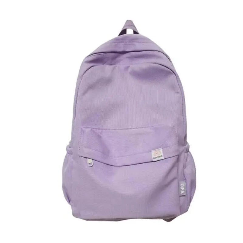 New Waterproof Nylon Women Backpack Female Travel Bag Backpacks Schoolbag for Teenage Girls Solid Color Bookbag Mochila Bookbag