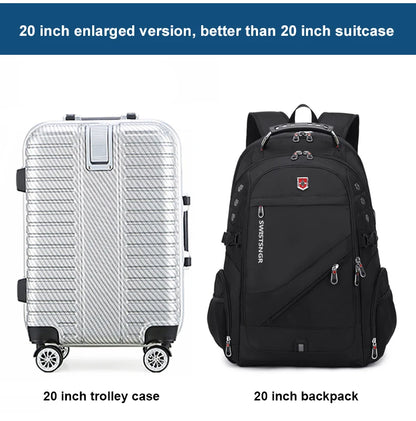 2025 Waterproof Laptop Backpack – 17/20 Inch Oxford Travel Rucksack for Men & Women, School Bag with Modern Design