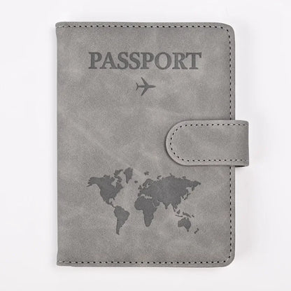 Passport Covers for Women & Men – Letter Print Passport Holder, Flight Ticket Clips, ID & Credit Card Holder, Travel Organizer