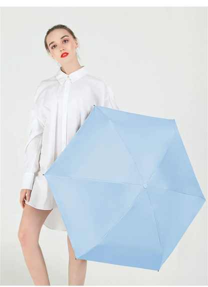 ☔ Lightweight & Compact Folding Travel Umbrella – Windproof, Rainproof & UV Protective with Capsule Storage! 🌦️✨